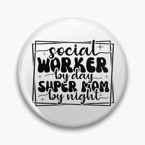 Item preview, Super Mom by Night, Devoted Social Worker by Day: Celebrating the Dual Role designed and sold by Rebekkahsdesign.