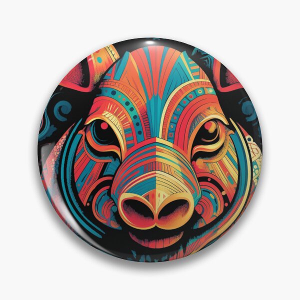 Item preview, Capture Prosperity and Style with Our Vibrant Zodiac Pig designed and sold by TerrehsDesign.