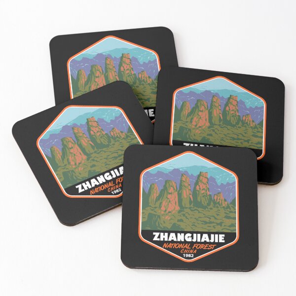 Item preview, Zhangjiajie National Forest China Vintage Emblem designed and sold by KrisSidDesigns.