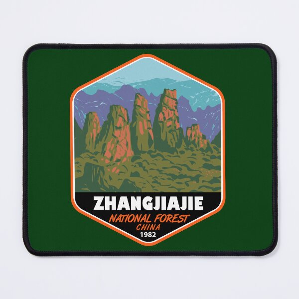 Item preview, Zhangjiajie National Forest China Vintage Emblem designed and sold by KrisSidDesigns.