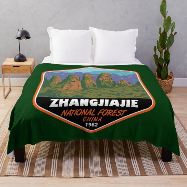 Item preview, Zhangjiajie National Forest China Vintage Emblem designed and sold by KrisSidDesigns.