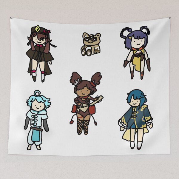 Item preview, Badly Drawn Liyue 1 Sticker Pack designed and sold by casserolestan.