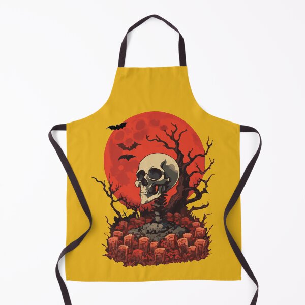 Item preview, Perky skull surveys his neighbours at Halloween designed and sold by KoandZo.
