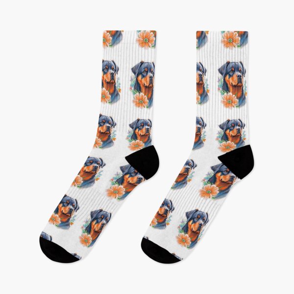Item preview, Playful Rottweiler puppy in the Flower Garden designed and sold by YourNameMatters.
