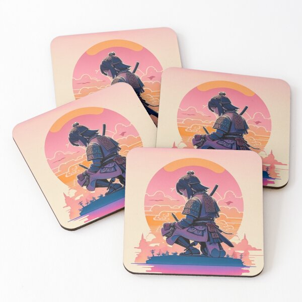 Item preview, Honorable Path: Samurai kneeling at sunset designed and sold by DreamSession.