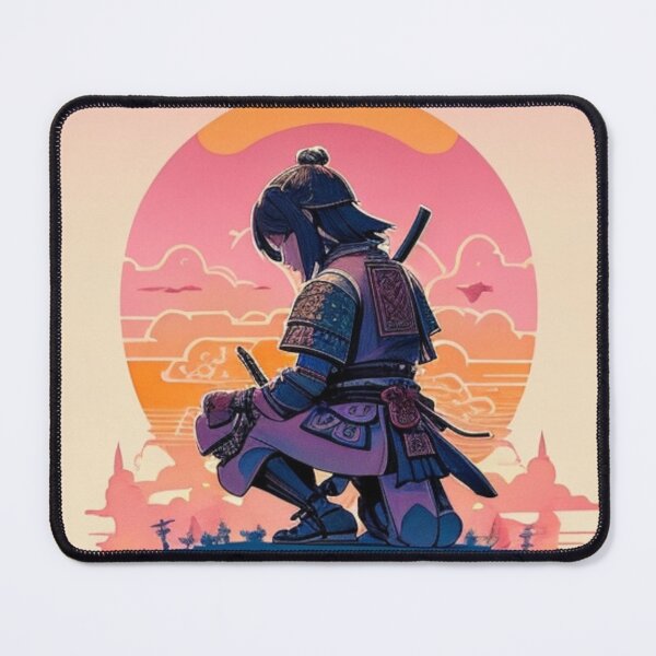 Item preview, Honorable Path: Samurai kneeling at sunset designed and sold by DreamSession.