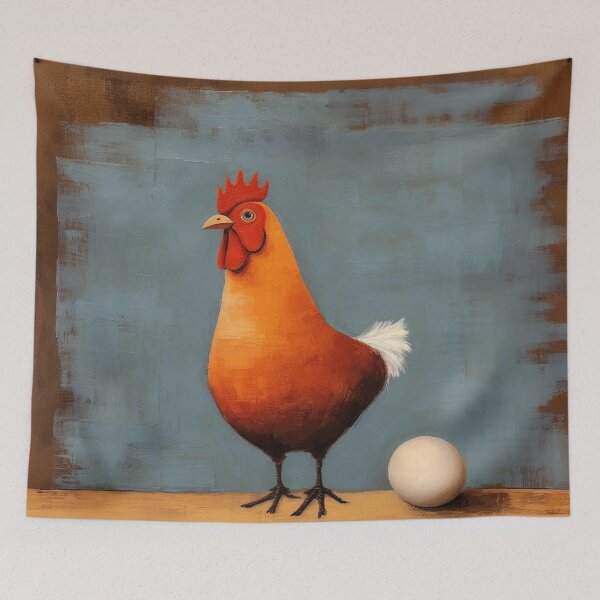 Item preview, An Orange Hen Stands With Her Egg designed and sold by YoPedro.