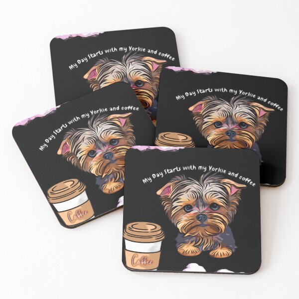 Item preview, Yorkie Love Brew: Start Your Day with Caffeinated Cuddles designed and sold by Puppy Paws.