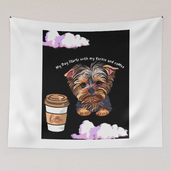 Item preview, Yorkie Love Brew: Start Your Day with Caffeinated Cuddles designed and sold by Puppy Paws.