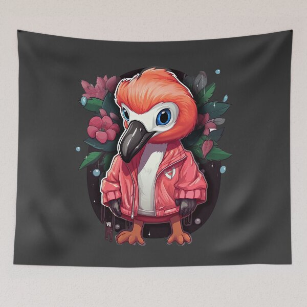 Item preview, Cool Flamingo in casual clothing designed and sold by Sidewayanimals.