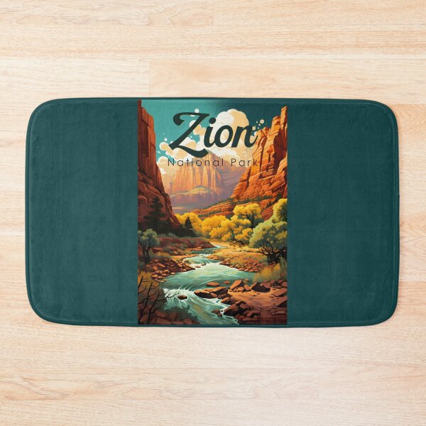 Item preview, Zion National Park Illustration Retro designed and sold by KrisSidDesigns.