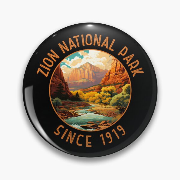 Item preview, Zion National Park Retro Distressed Circle designed and sold by KrisSidDesigns.