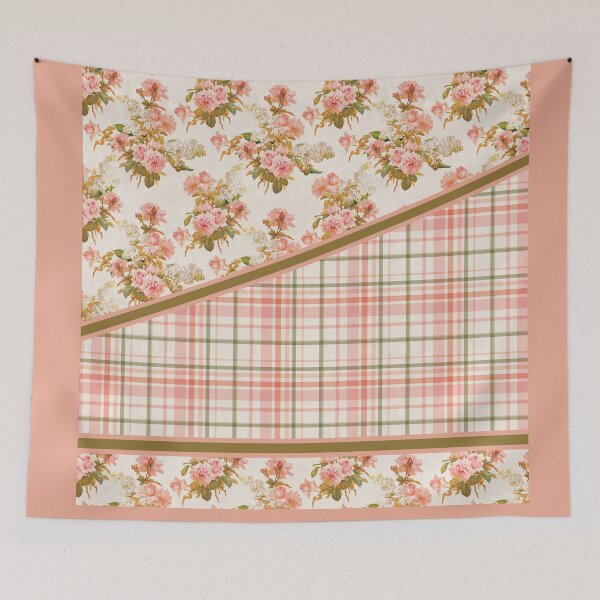 Item preview, Pretty Floral and Plaid  Diagonal designed and sold by Greenbaby.