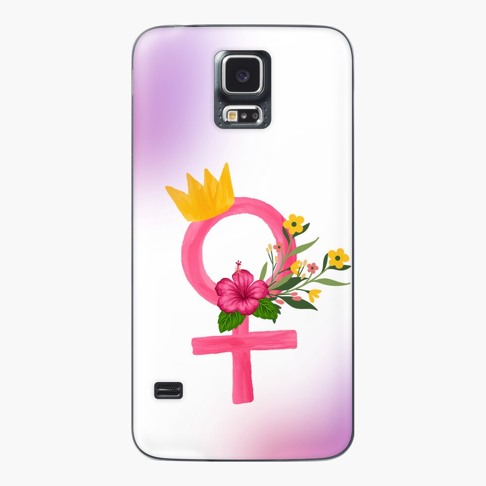 girl power sex symbol with crown and flowers/ image picture