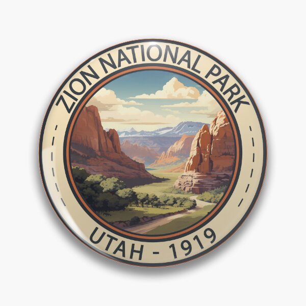 Item preview, Zion National Park Illustration Travel Art designed and sold by KrisSidDesigns.