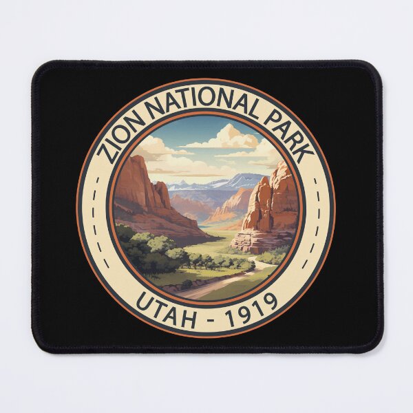 Item preview, Zion National Park Illustration Travel Art designed and sold by KrisSidDesigns.