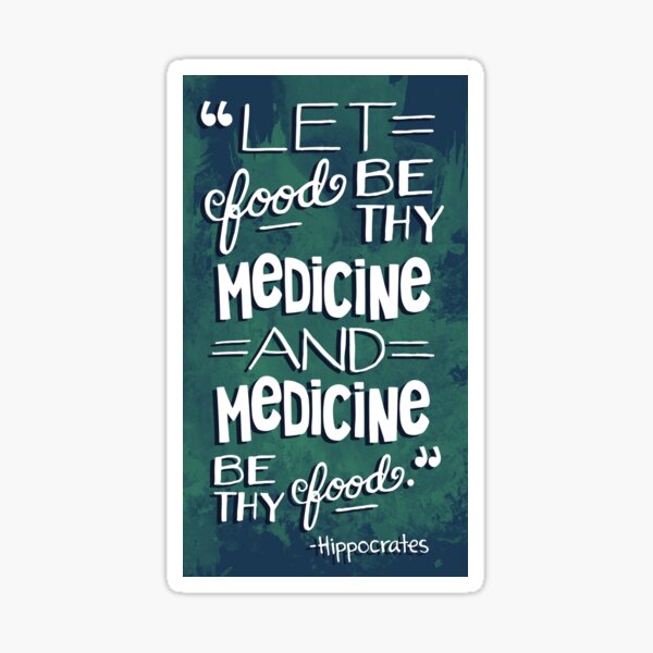 Healthy Lifestyle Quote About Eating Nutritious Food Sticker