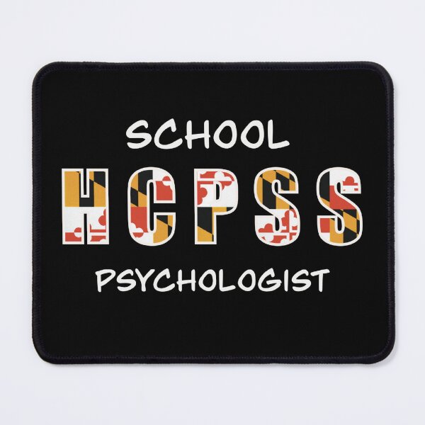 Artikelvorschau, HCPSS School Psych White Text entworfen und verkauft von -iDraw-.
