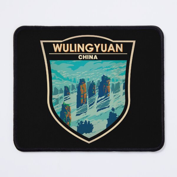 Item preview, Wulingyuan Scenic Area China Badge designed and sold by KrisSidDesigns.