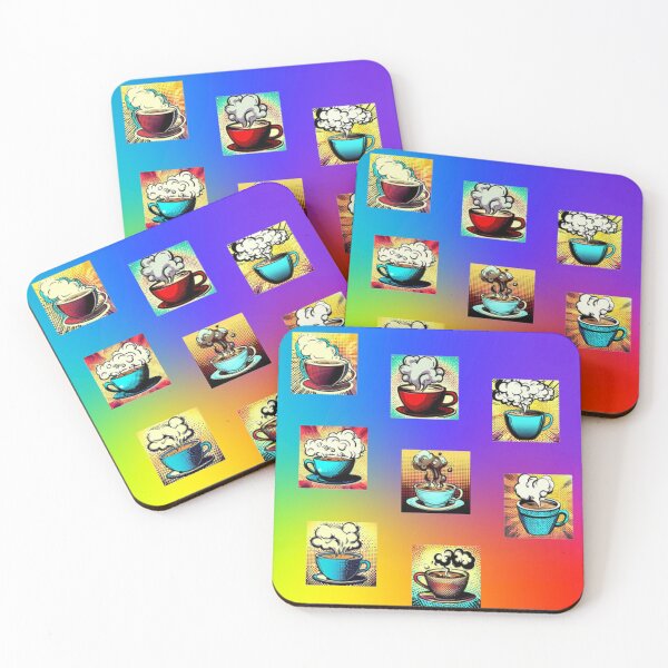 Item preview, Pack of 8 stickers cups with steaming coffee designed and sold by JaroDesign2023.