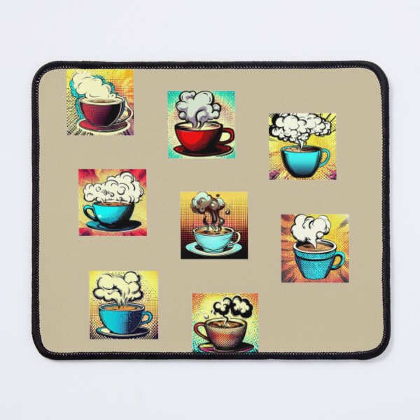 Item preview, Pack of 8 stickers cups with steaming coffee designed and sold by JaroDesign2023.