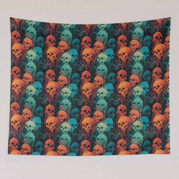 Item preview, Halloween Patterns | Spooky Vapor Art | Skeleton Collection designed and sold by DreamBlazeStu.