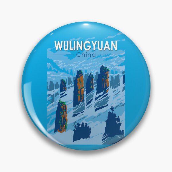 Item preview, Wulingyuan Scenic Area China Travel Art Vintage designed and sold by KrisSidDesigns.