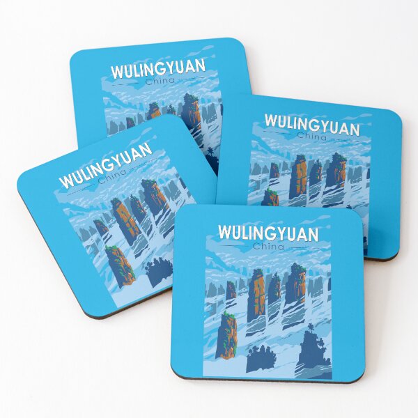 Item preview, Wulingyuan Scenic Area China Travel Art Vintage designed and sold by KrisSidDesigns.