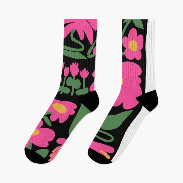 Item preview, Pink Abstract Chalk Flowers designed and sold by PINKUBUS.