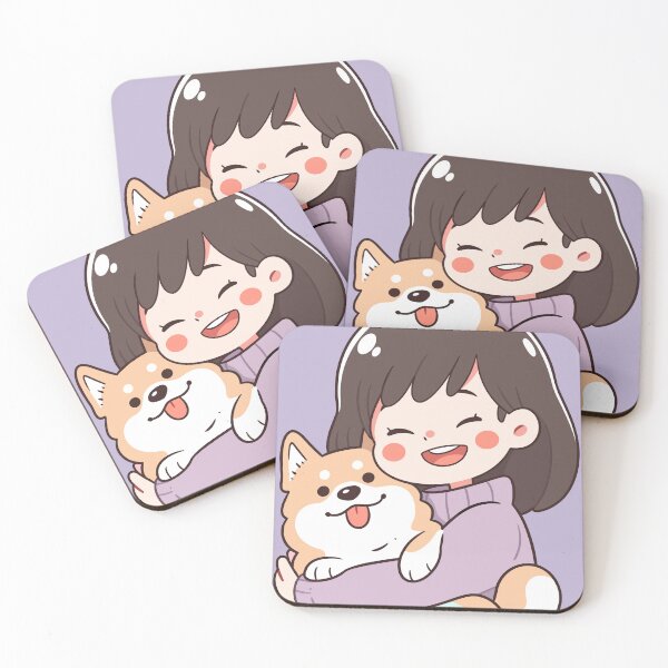 Item preview, Just a Girl with her corgi dog illustration I designed and sold by Sara-Design2.