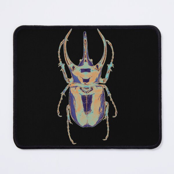Item preview, Scarab Atlas Beetle, blue to orange designed and sold by DreamingBeetle.