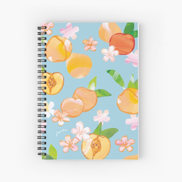 Peachy - Peach Print Spiral Journal Spiral Notebook