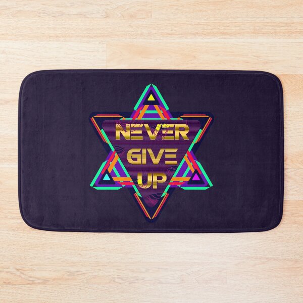 Item preview, never give up (abstract triangle shapes and colors) designed and sold by hayrpictures.