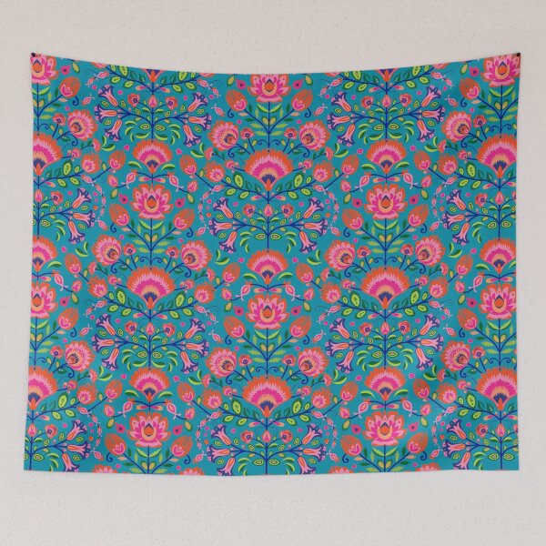 Item preview, Pink and blue Wycinanki Delight:  Magic of Polish Folklore-Inspired Artistry designed and sold by FK-UK.