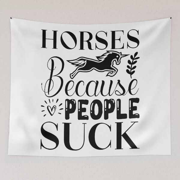 Item preview, love horse over people because people are not nice designed and sold by Rebekkahsdesign.