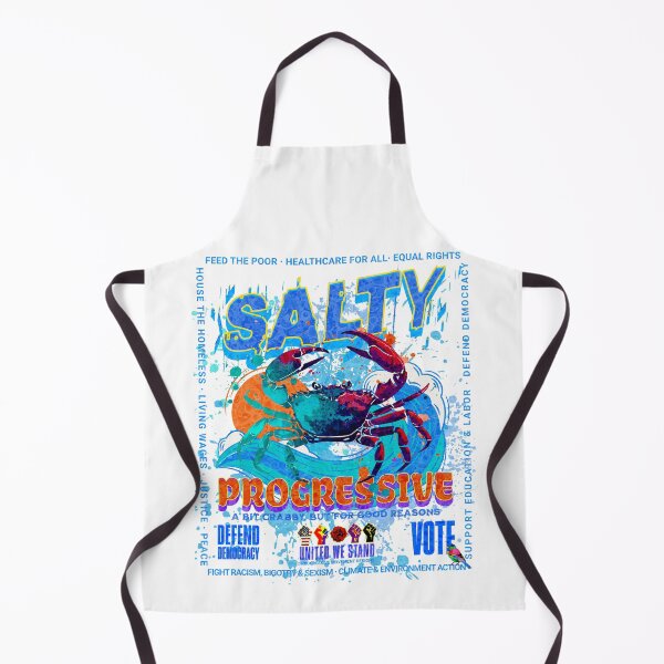 Item preview, PMD01015 Progressive Movement Designs Salty Progressive Crab ocean beach summer design shows you support democracy and progressive goals for Progressives Democrats Independents Liberals designed and sold by ProgressiveLeft.
