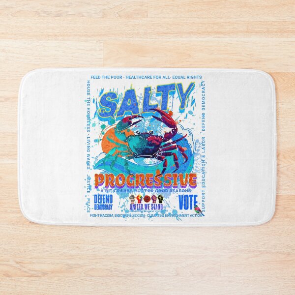Item preview, PMD01015 Progressive Movement Designs Salty Progressive Crab ocean beach summer design shows you support democracy and progressive goals for Progressives Democrats Independents Liberals designed and sold by ProgressiveLeft.