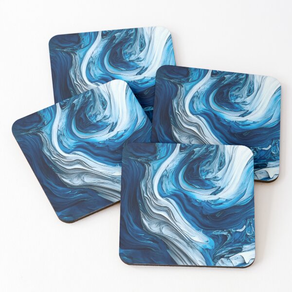 Item preview, Oil Painted Blue White Swirls designed and sold by cooldesigns2022.