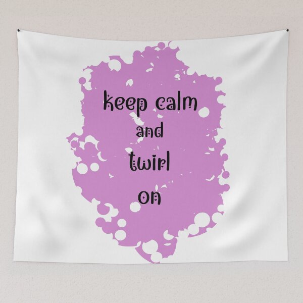 Item preview, Keep Calm and Twirl On - pink background designed and sold by EmeraldeaArt.