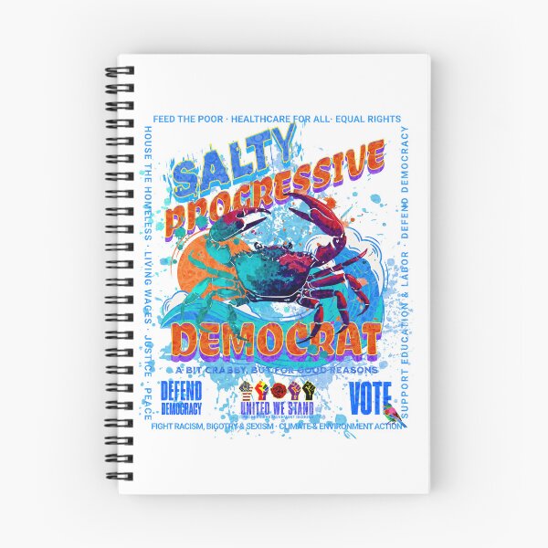 Item preview, PMD01016 Progressive Movement Designs Salty Progressive Democrat Crab ocean beach summer design shows you support democracy and progressive goals for Progressives Democrats Independents Liberals designed and sold by ProgressiveLeft.