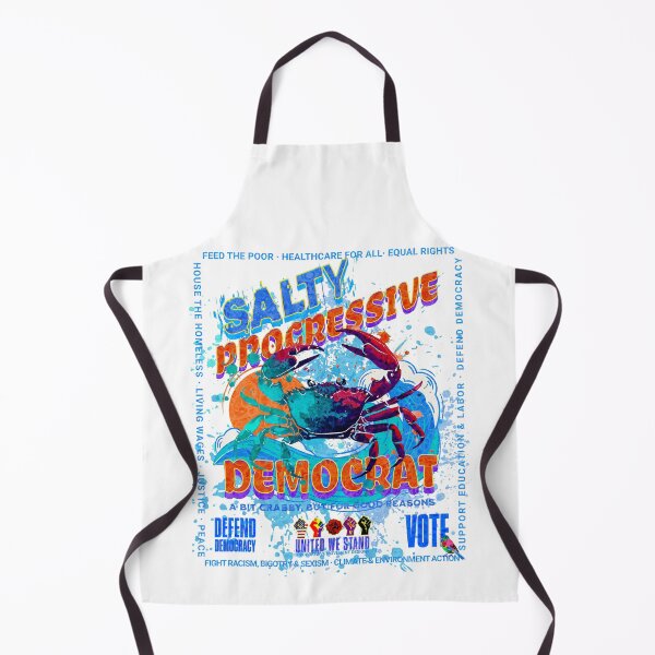 Item preview, PMD01016 Progressive Movement Designs Salty Progressive Democrat Crab ocean beach summer design shows you support democracy and progressive goals for Progressives Democrats Independents Liberals designed and sold by ProgressiveLeft.