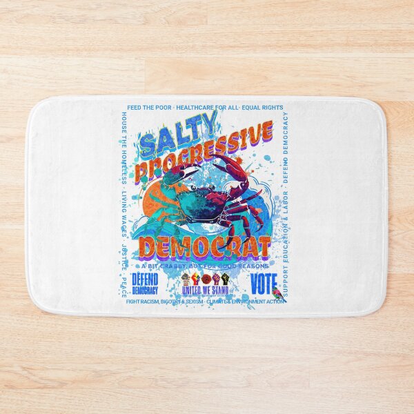 Item preview, PMD01016 Progressive Movement Designs Salty Progressive Democrat Crab ocean beach summer design shows you support democracy and progressive goals for Progressives Democrats Independents Liberals designed and sold by ProgressiveLeft.
