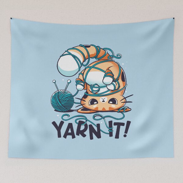 Item preview, Yarn It! - Cute Silly Cat designed and sold by Snouleaf.