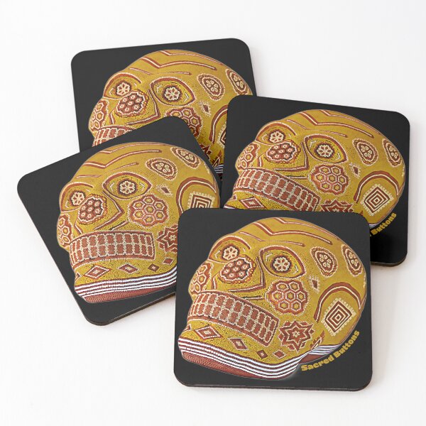 Item preview, Huichol Skull  designed and sold by Sacred-Buttons.