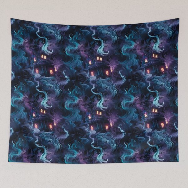 Item preview, Halloween Patterns | Spooky Vapor Art | Haunted House Collection designed and sold by DreamBlazeStu.