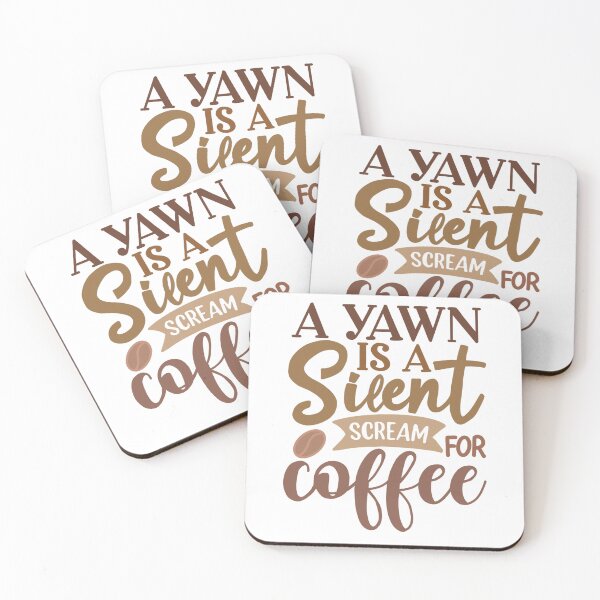 Item preview, A yawn is a silent scream for coffee designed and sold by NatLeBrunDesign.