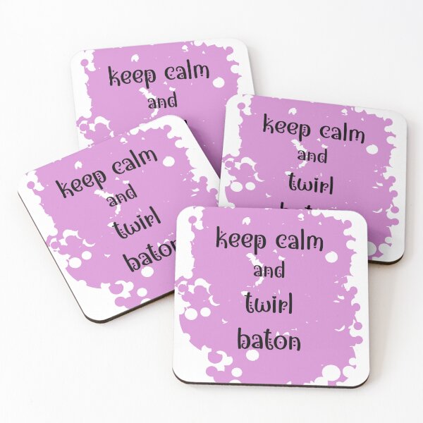 Item preview, Keep Calm and Twirl baton - pink background designed and sold by EmeraldeaArt.