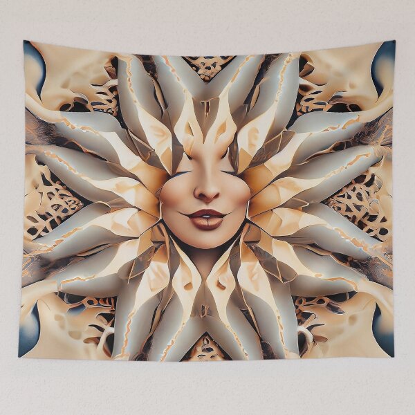 Item preview, voronoi texture kaleidoscope pattern female face designed and sold by Lefteris Betsis.