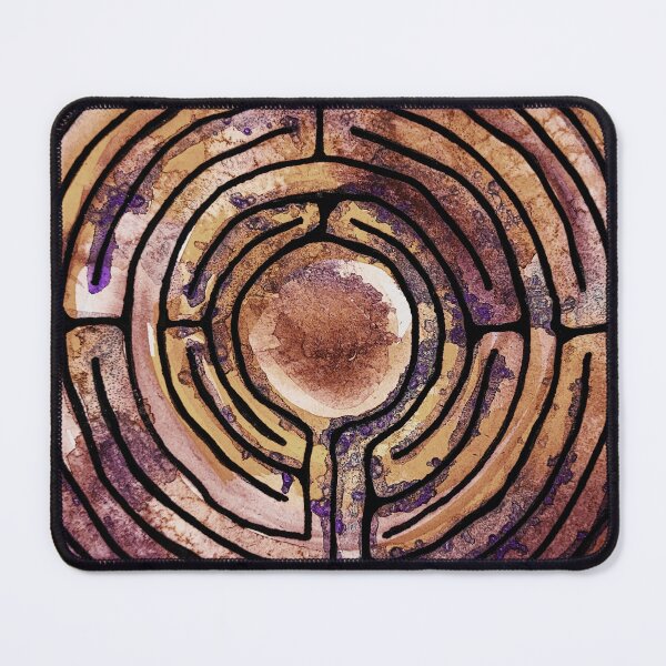 Item preview, Watercolor Labyrinth Maze Earth Tones designed and sold by heartsake.