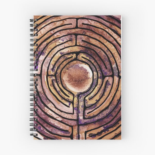 Item preview, Watercolor Labyrinth Maze Earth Tones designed and sold by heartsake.